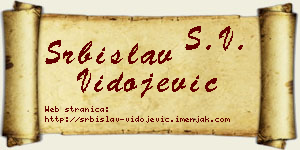 Srbislav Vidojević vizit kartica